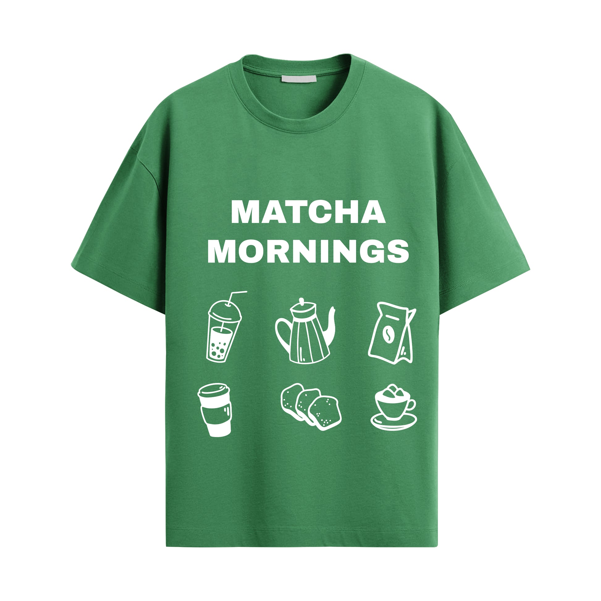 Matcha Mornings Oversized Unisex Tshirt