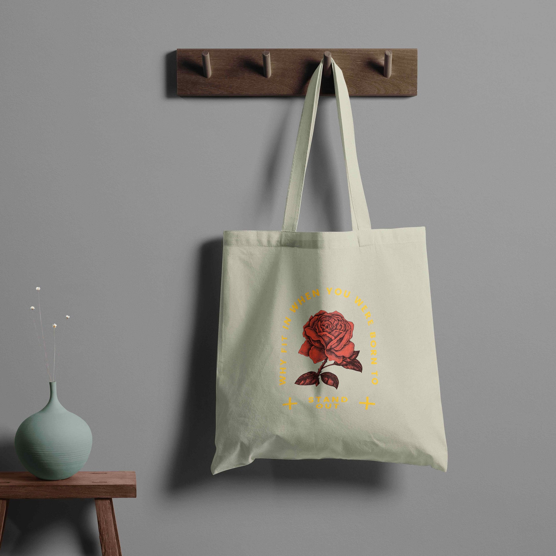Stand Out Trendy Tote - Beige
