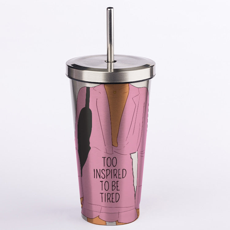 Too Inspired To Be Tired Bold Tumbler