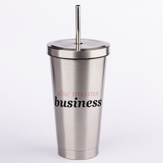 She Means Business Bold Tumbler