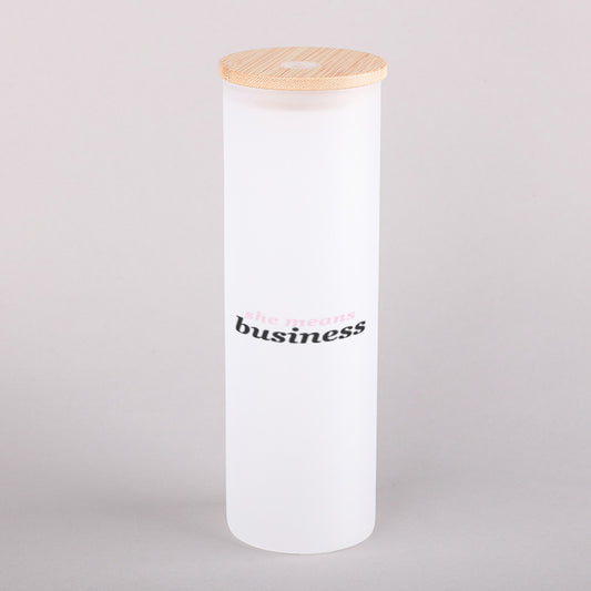 She Means Business Frosty Tumbler