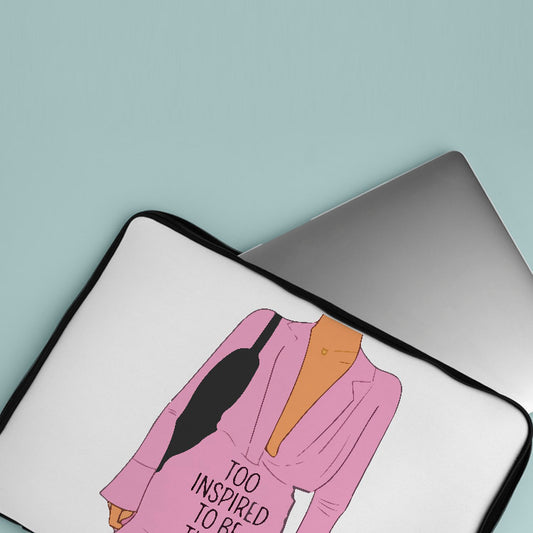 Too Inspired To Be Tired Sleek Laptop Sleeve