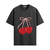 Cherry Hearts Oversized Unisex Tshirt