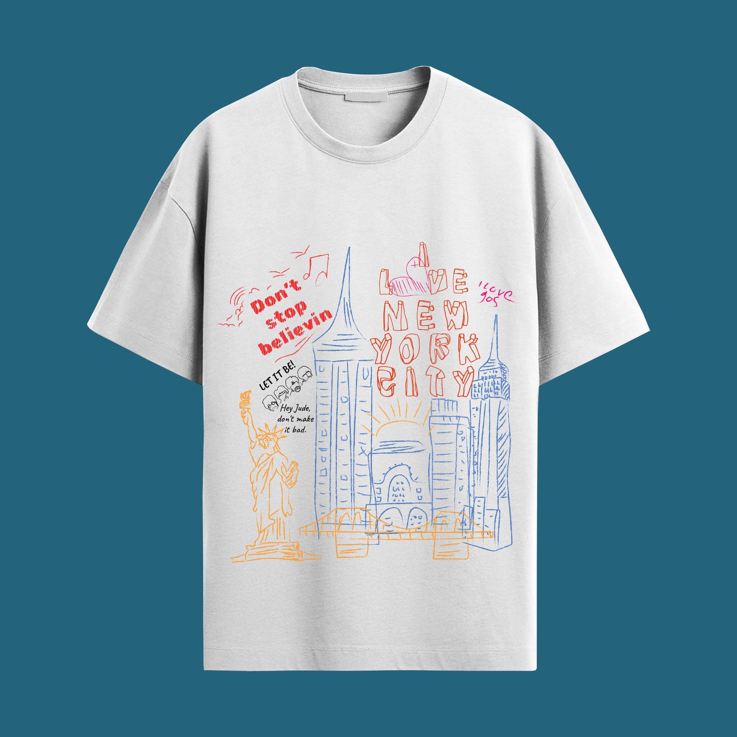 new york oversized unisex tshirt
