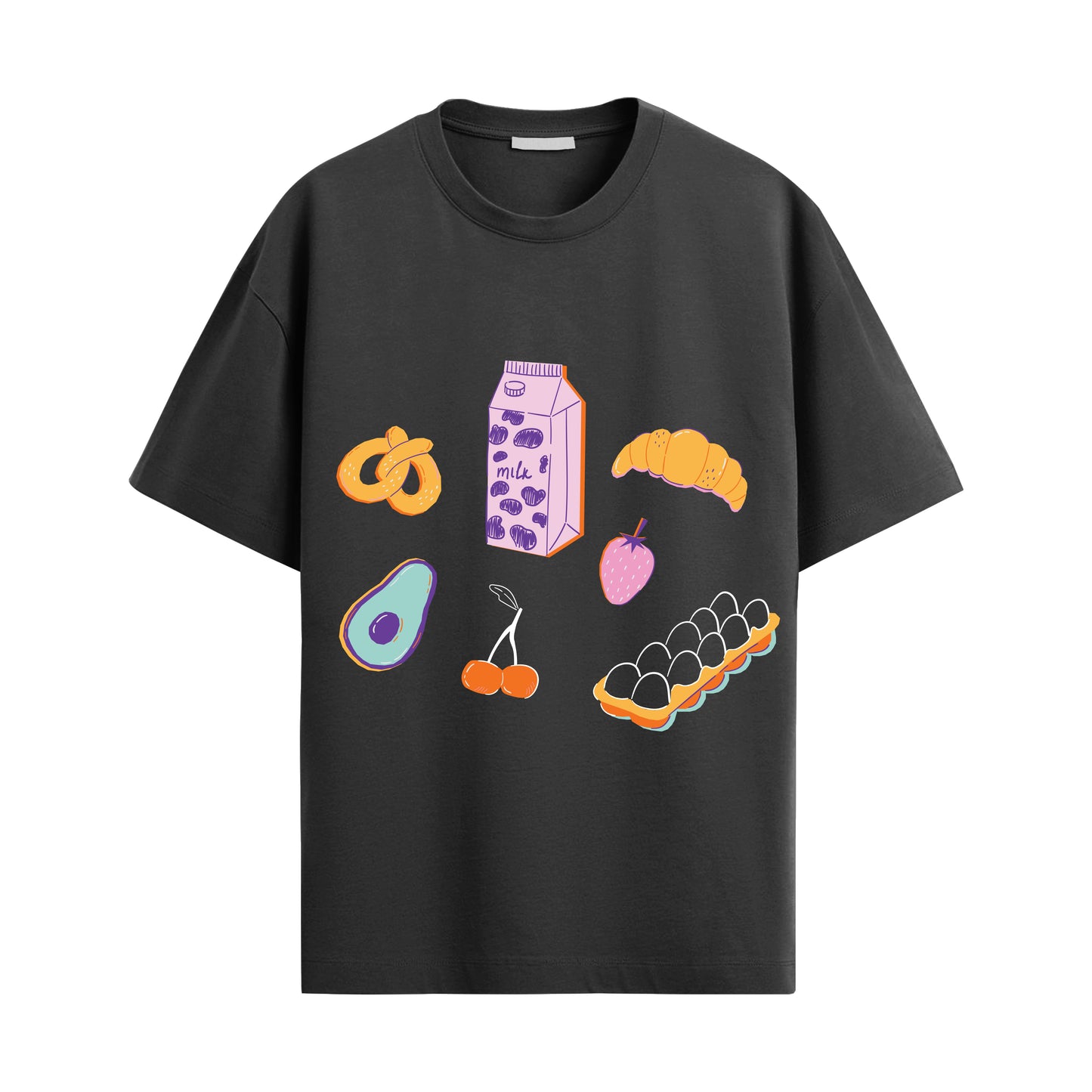 breakfast mornings oversized unisex tshirt