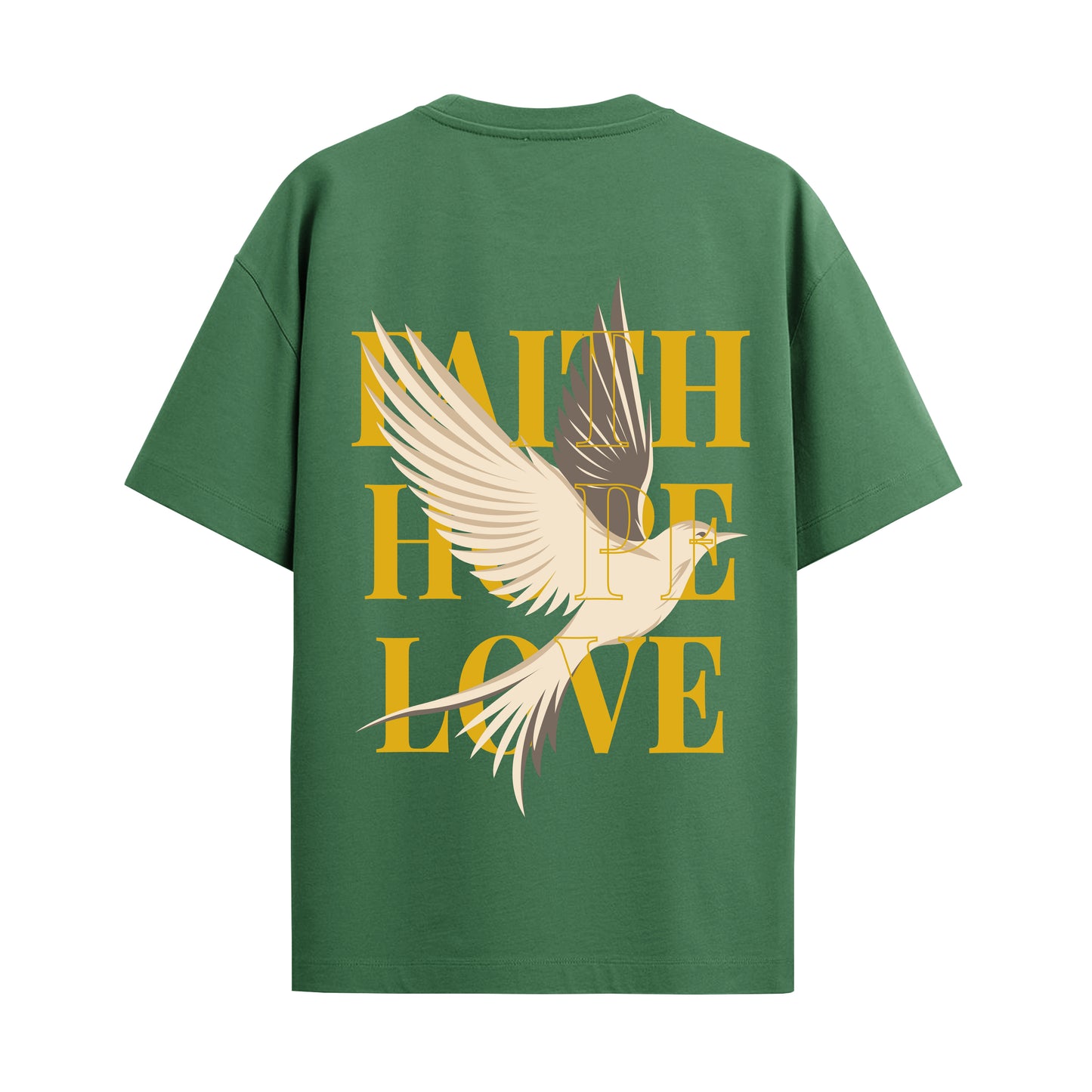 faith & love oversized unisex tshirt