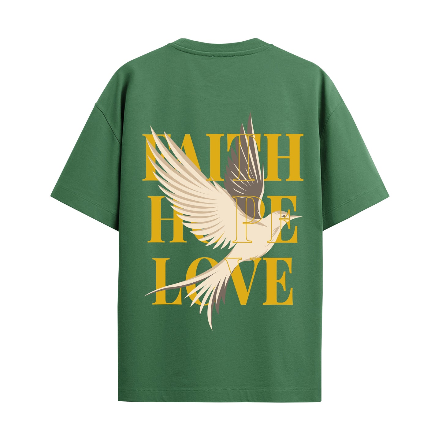 faith & love oversized unisex tshirt