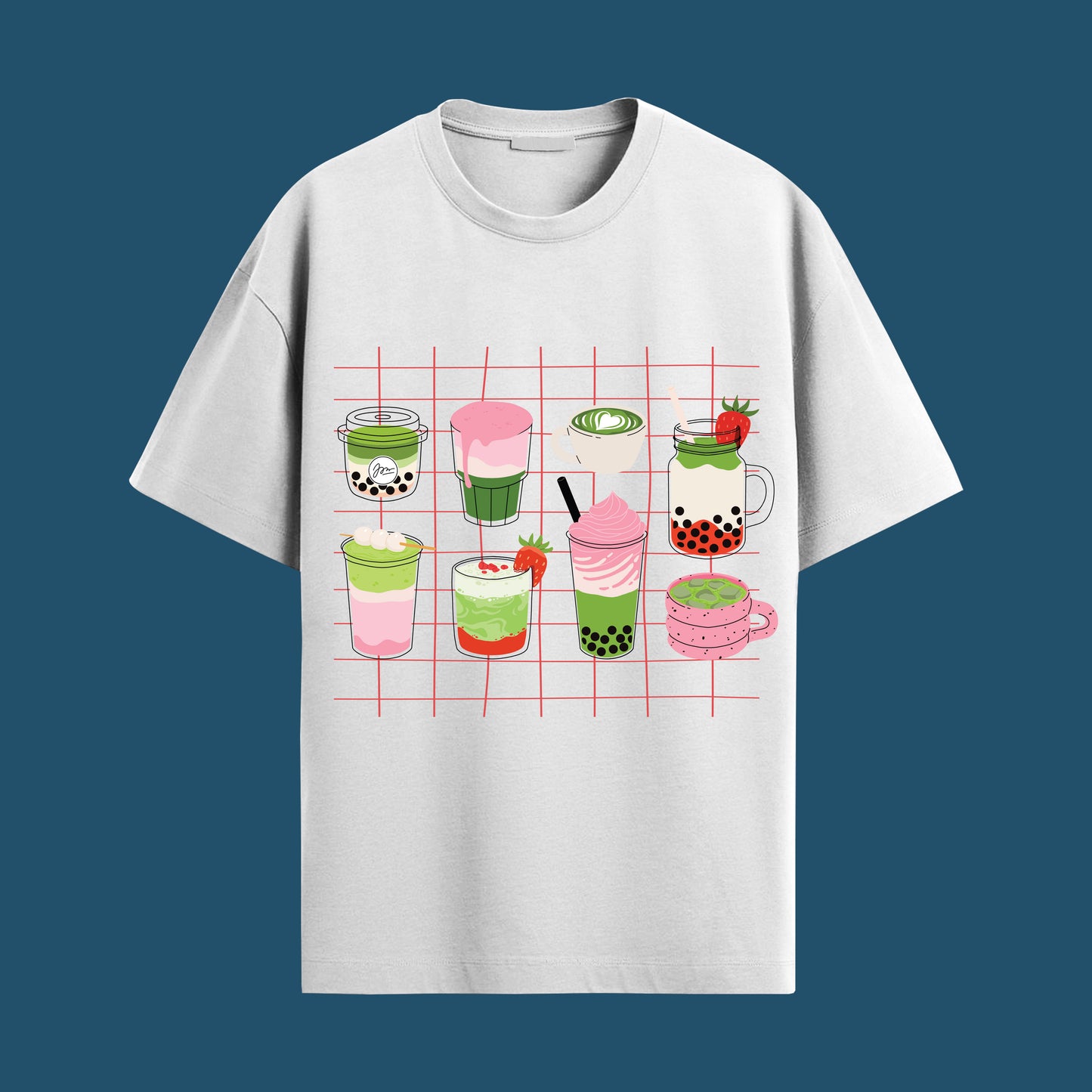 matcha love oversized unisex tshirt