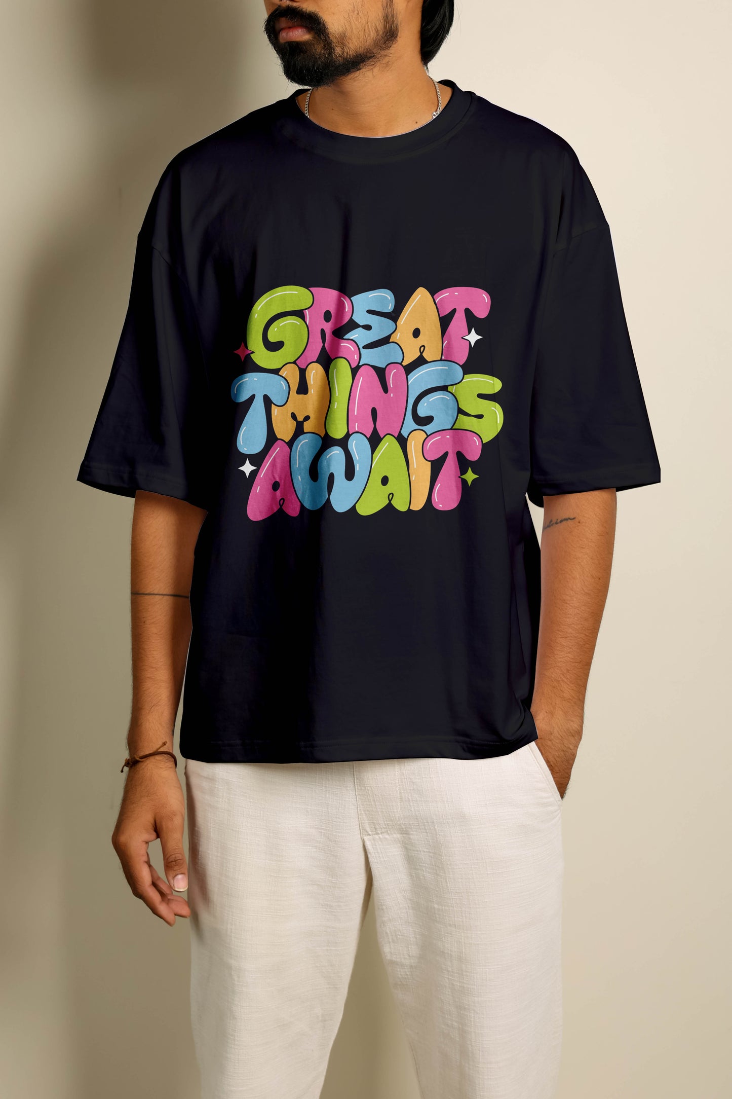 great things await oversized unisex tshirt
