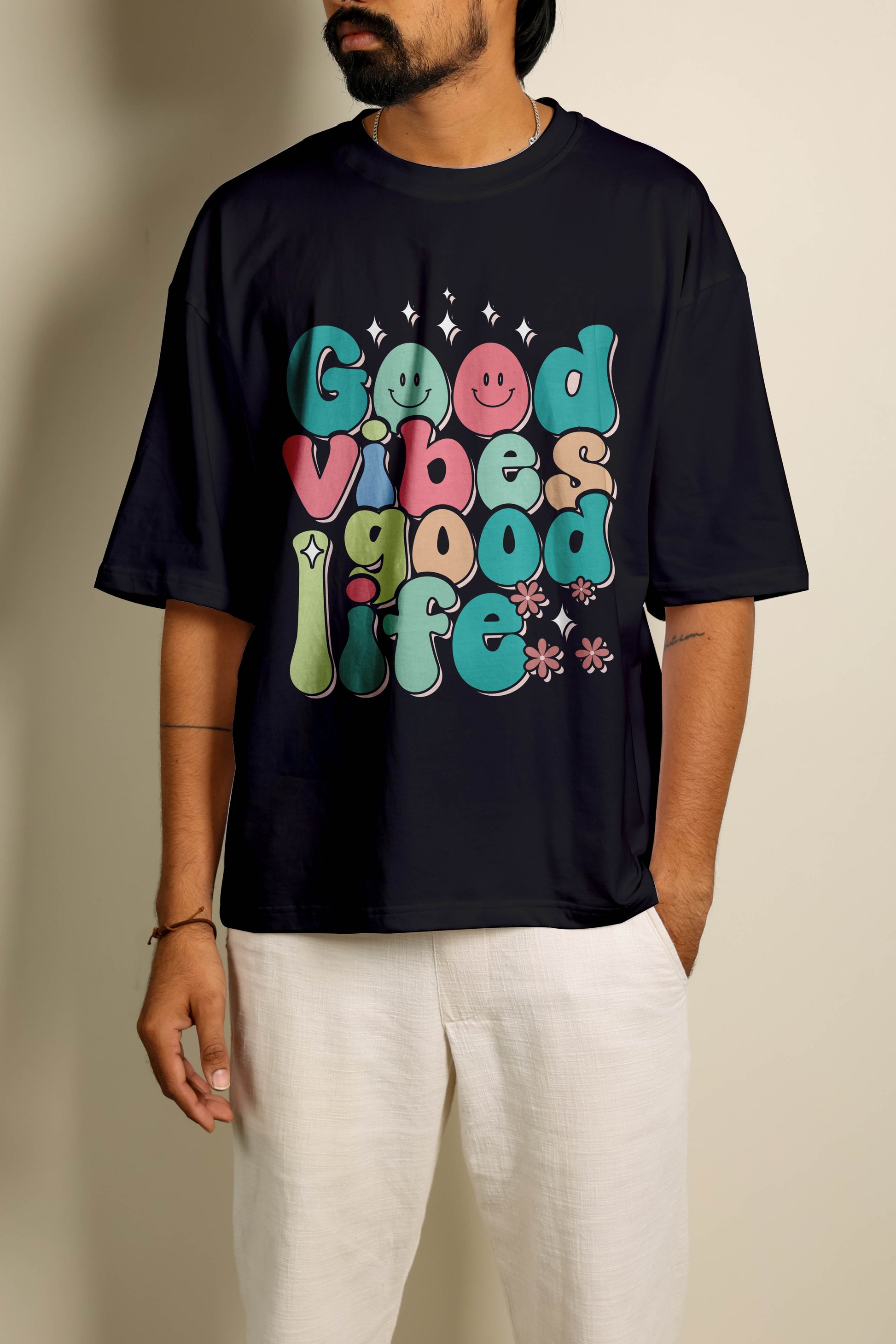 Good Vibes Oversized Unisex Tshirt