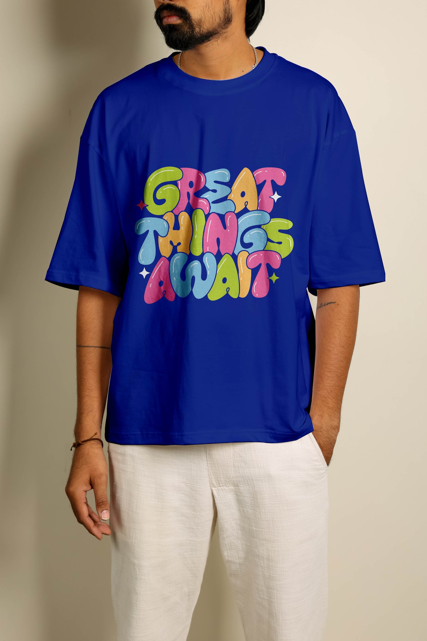 great things await oversized unisex tshirt