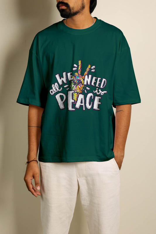 We Need Peace Oversized Unisex Tshirt