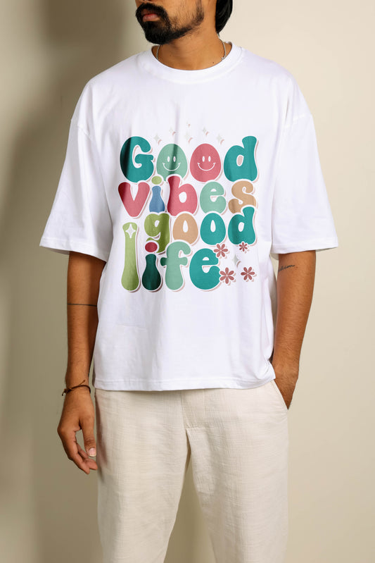 Good Vibes Oversized Unisex Tshirt