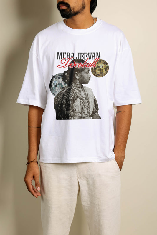 Mera Jeevan Discoball Oversized Unisex Tshirt