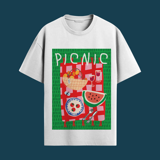 Picnic Oversized Unisex Tshirt