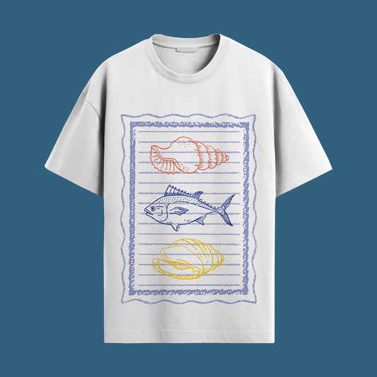 Seashells Oversized Unisex Tshirt