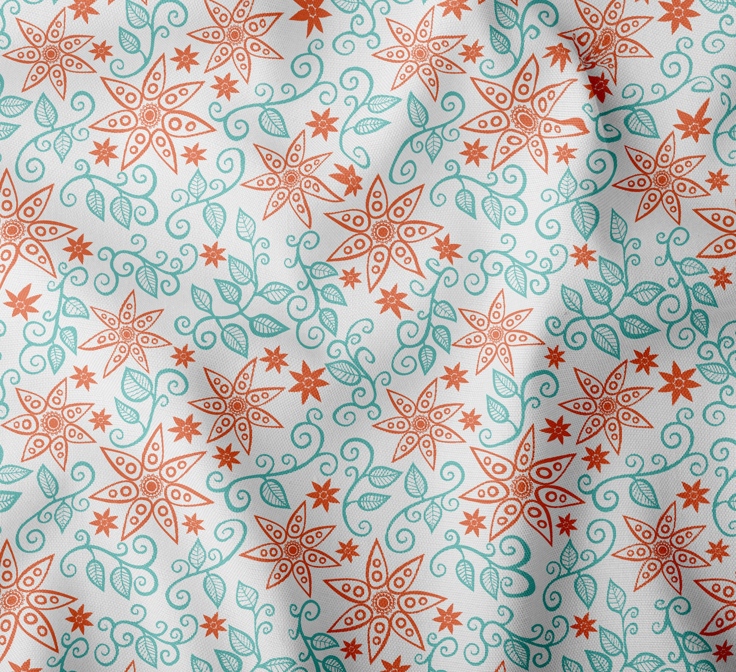 wreath rayon fabric