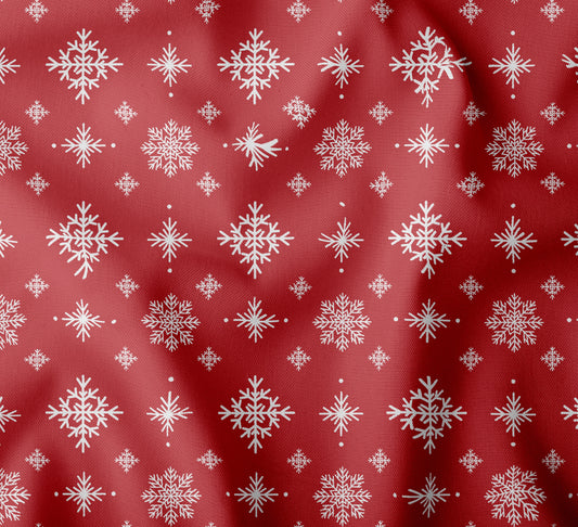 Snowflake Rayon Fabric