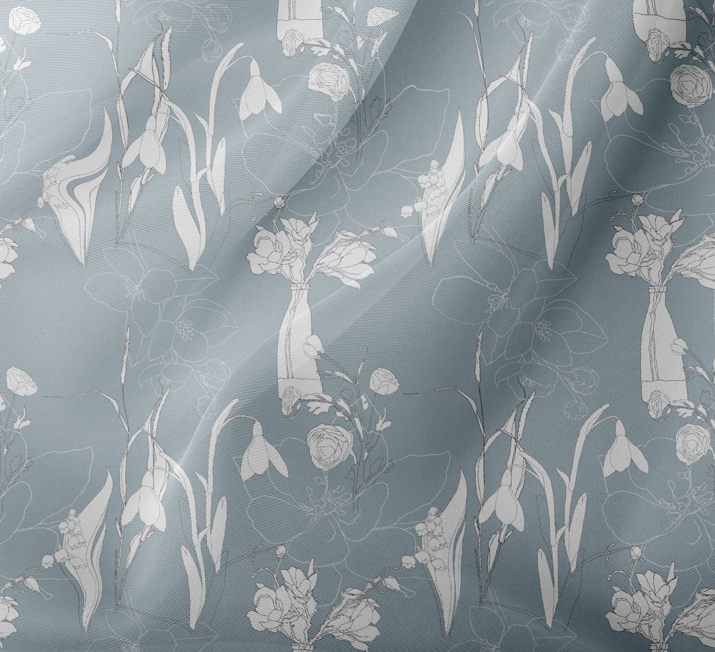 herbaceous organza fabric