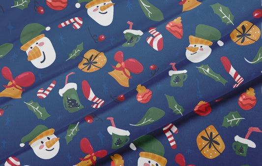 Wintertide Voil Sheer fabric