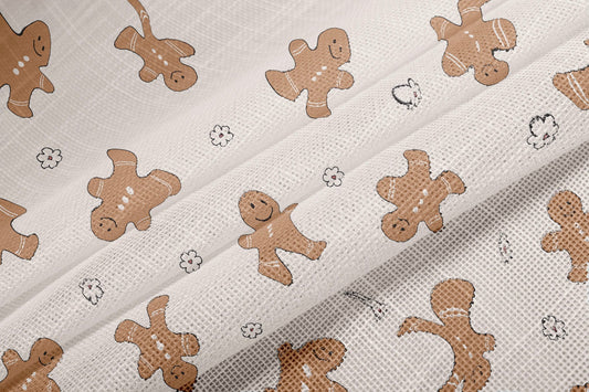 Gingerbread Breeze Sheer Fabric