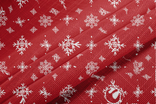 Snowflake Breeze Sheer Fabric