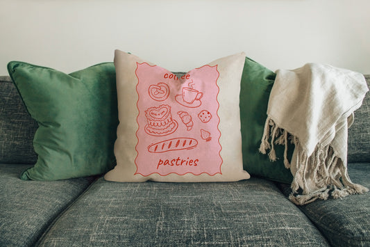 Coffee & Pasteries Cushion Cover