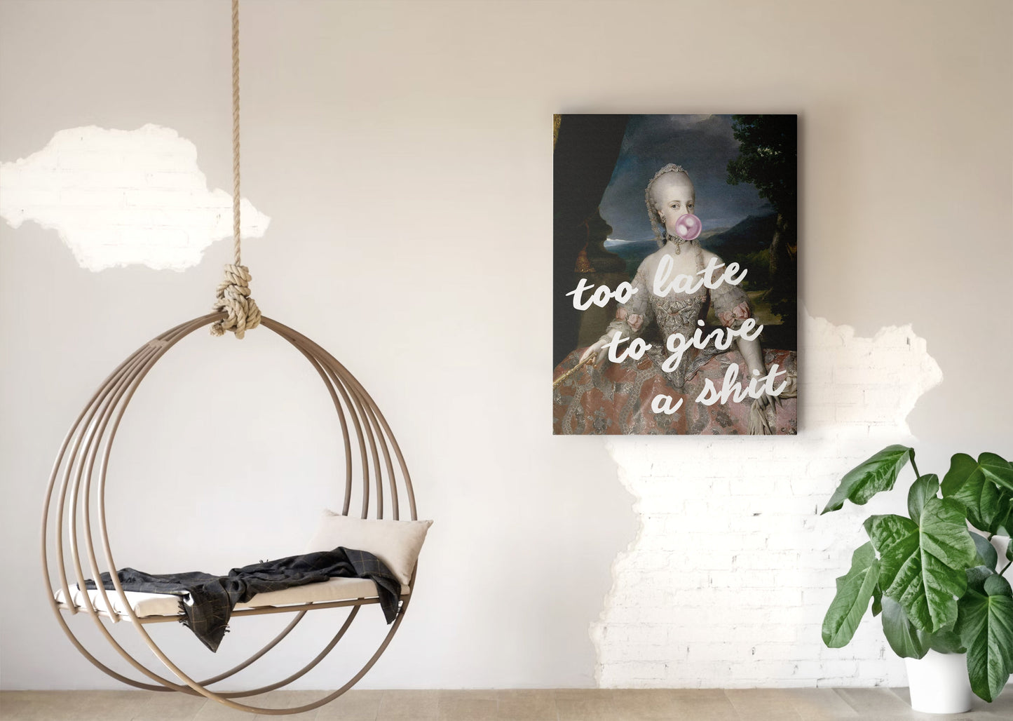 too late to give a shit wall poster