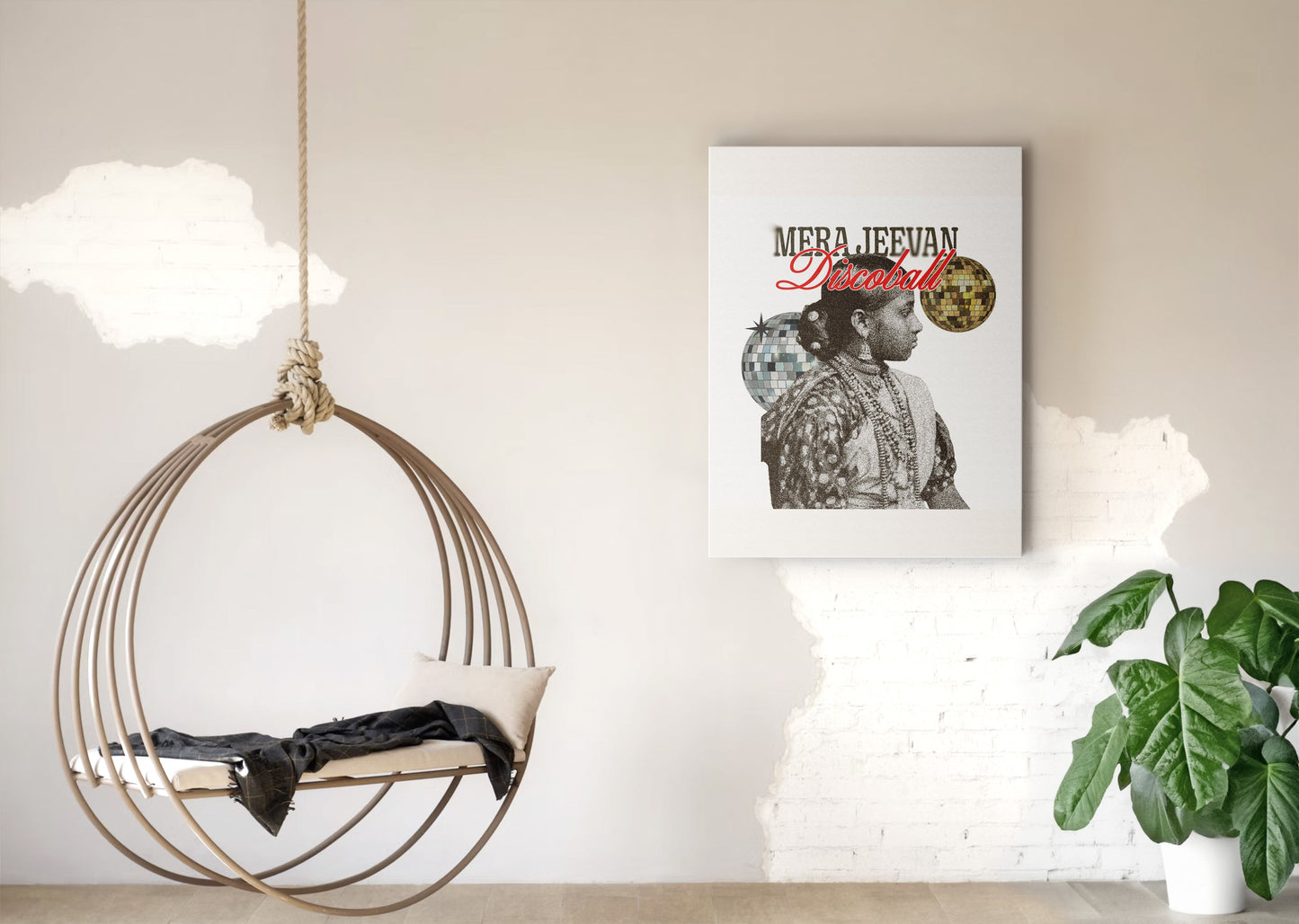 mera jeevan discoball wall poster