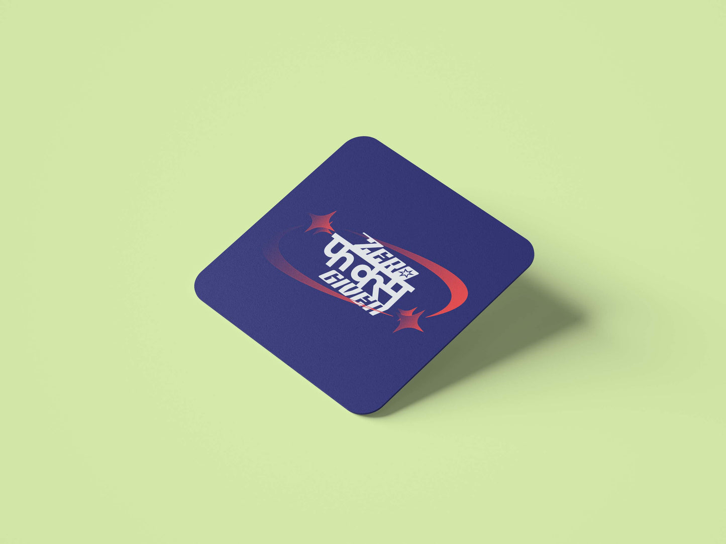 zero fucks given coaster - set of 4
