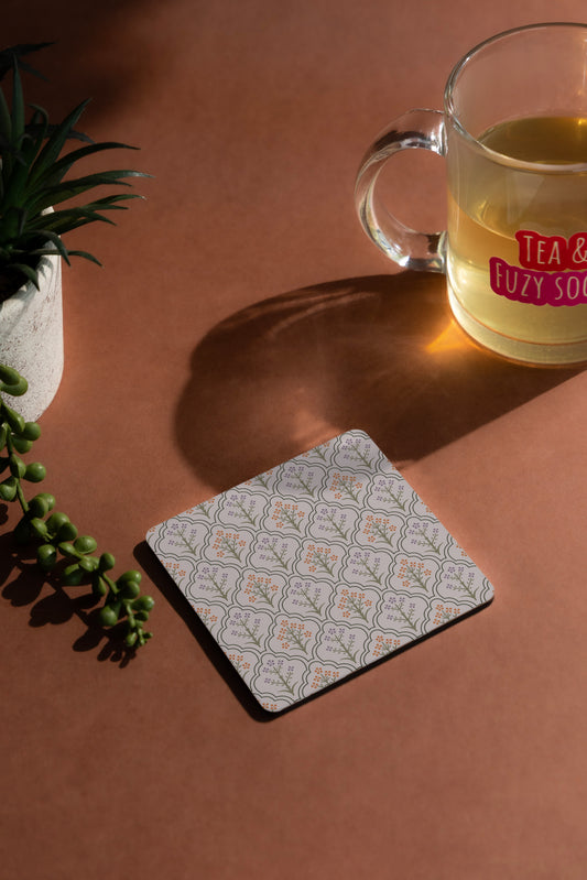 White Garden Coaster - Set of 4