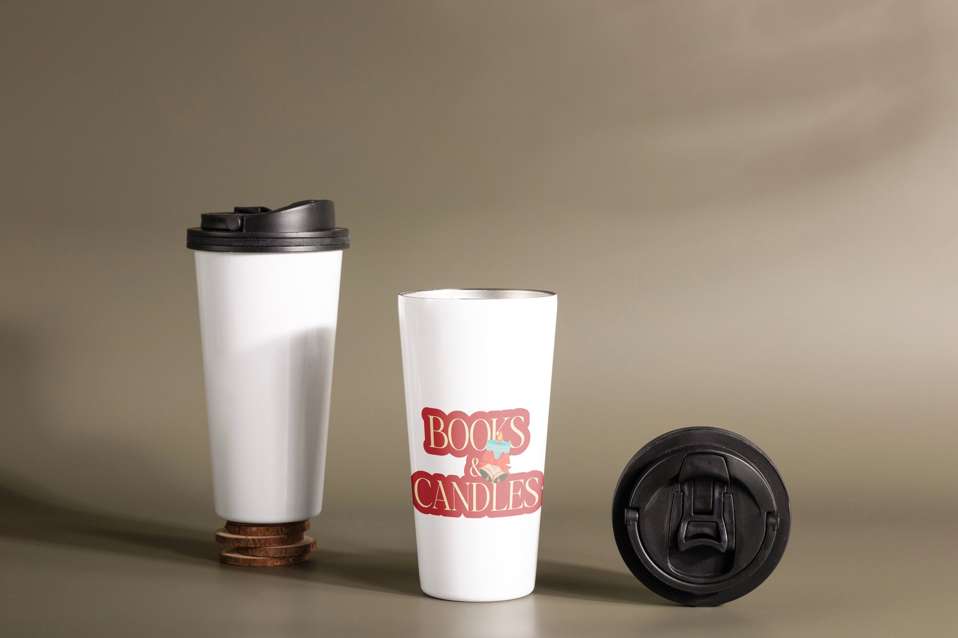 Books & Candles Coffee Sipper