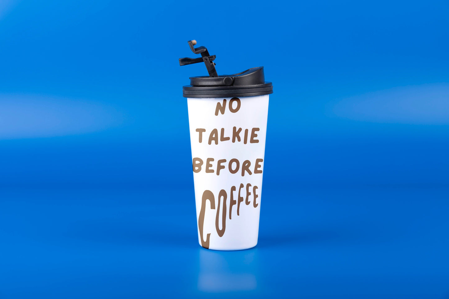 no talkie before coffee coffee sipper