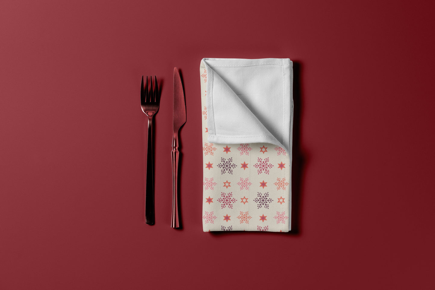 crimson table napkins (set of 4)