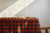 Orange Gingham Tablecloth