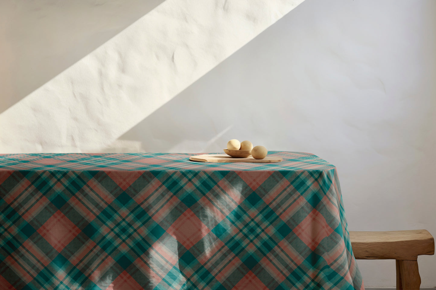 pink squares tablecloth