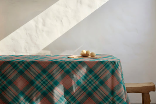 Pink Squares Tablecloth