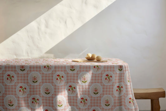 Gingham Garden Tablecloth
