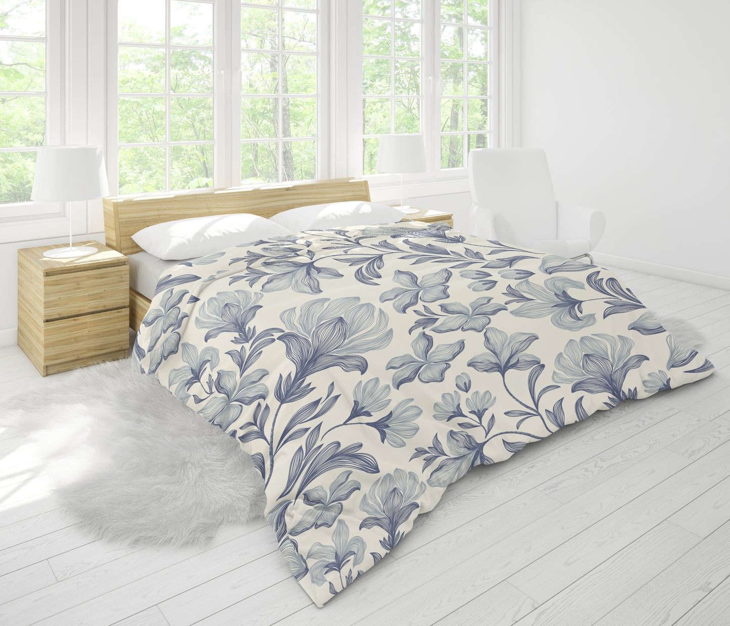 blue hues comforter/duvet cover