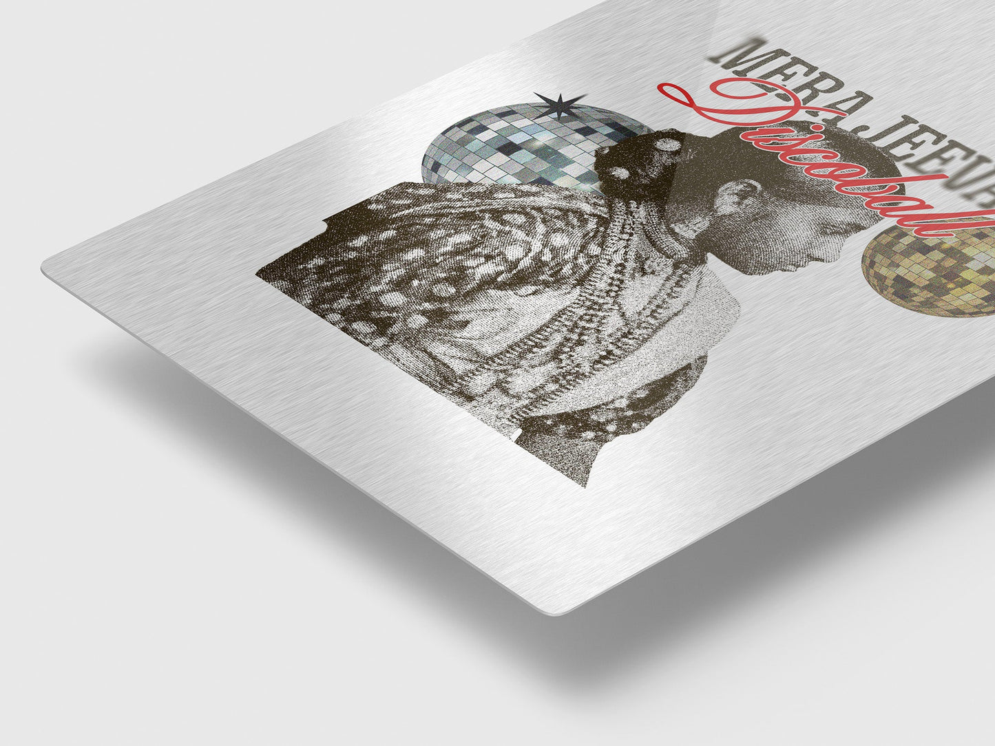 mera jeevan discoball metal print