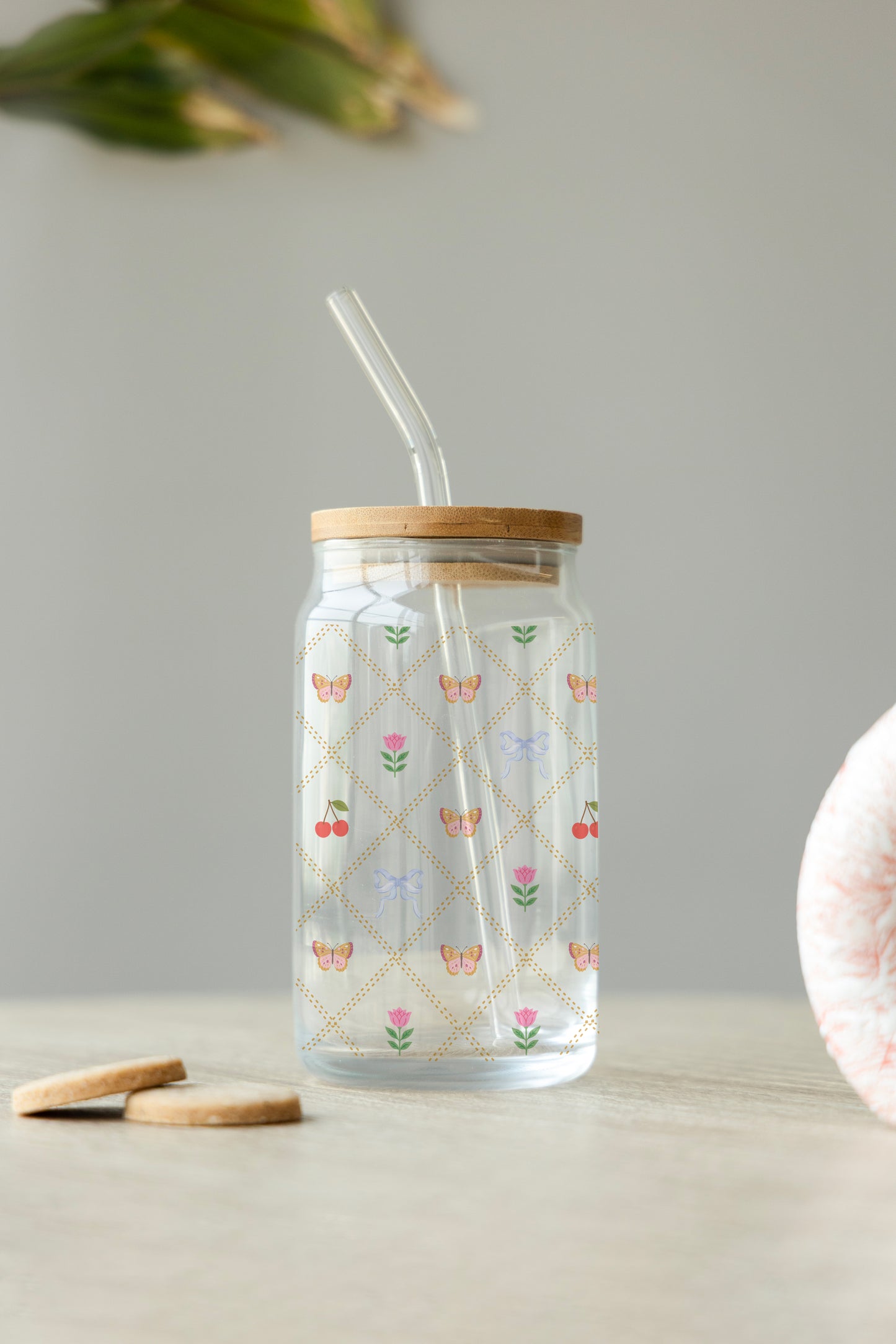 festive flowers crystal jar