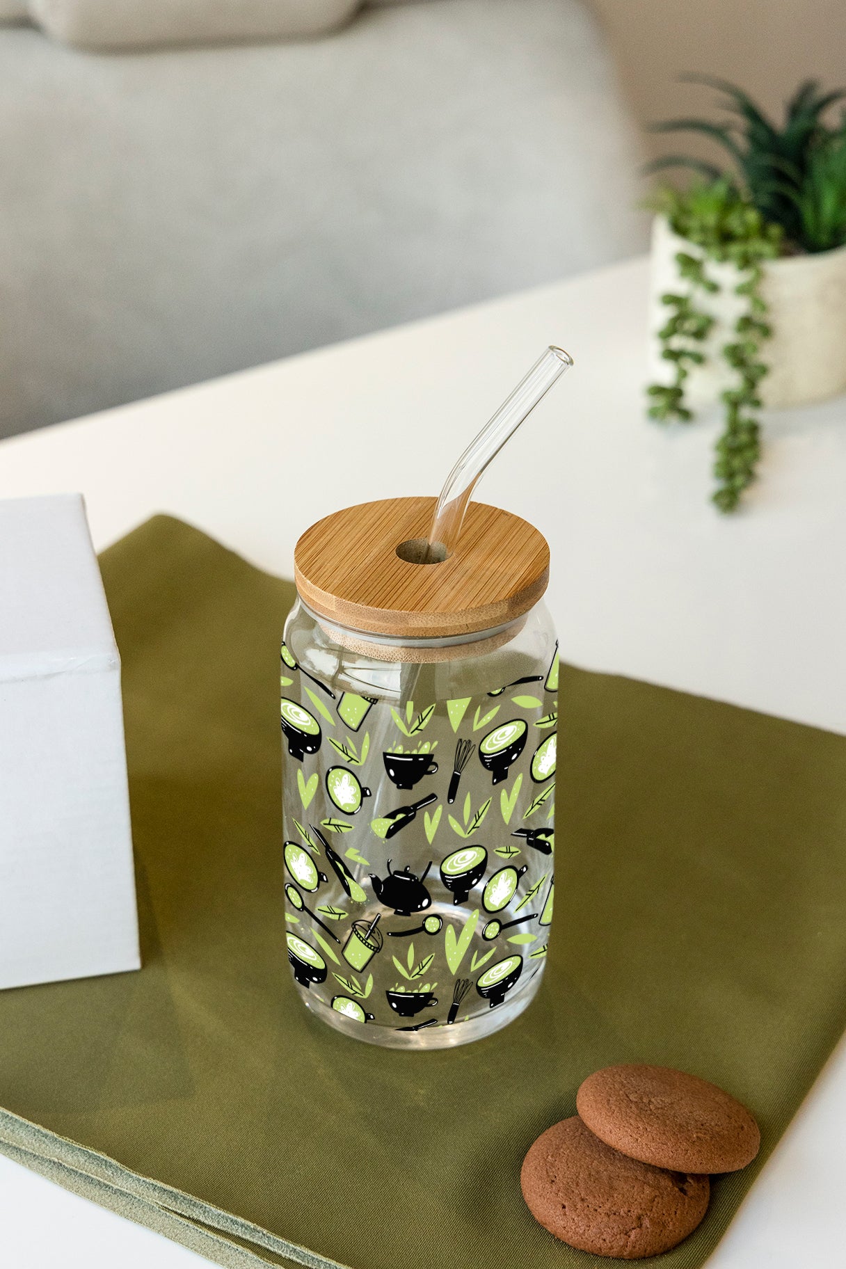 matcha mood crystal jar