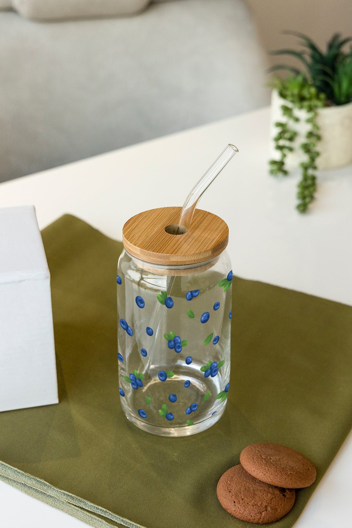 Blueberries Crystal Jar