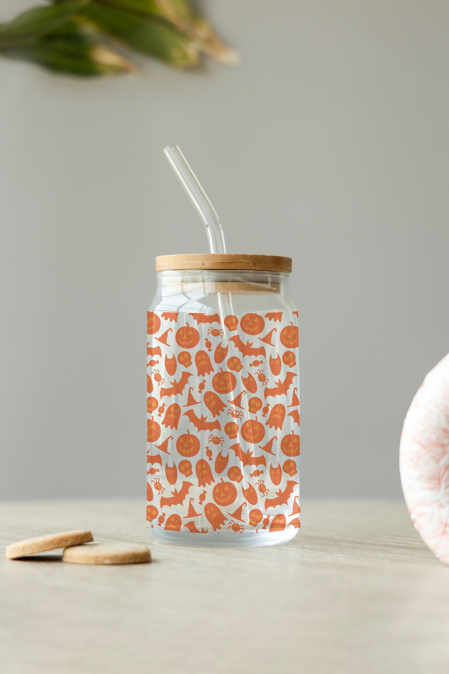 pumpkins & bats crystal jar