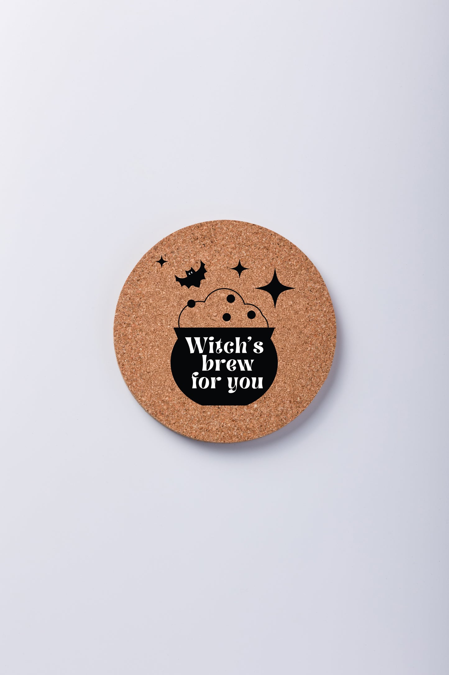 witch brew cork sheet coasters