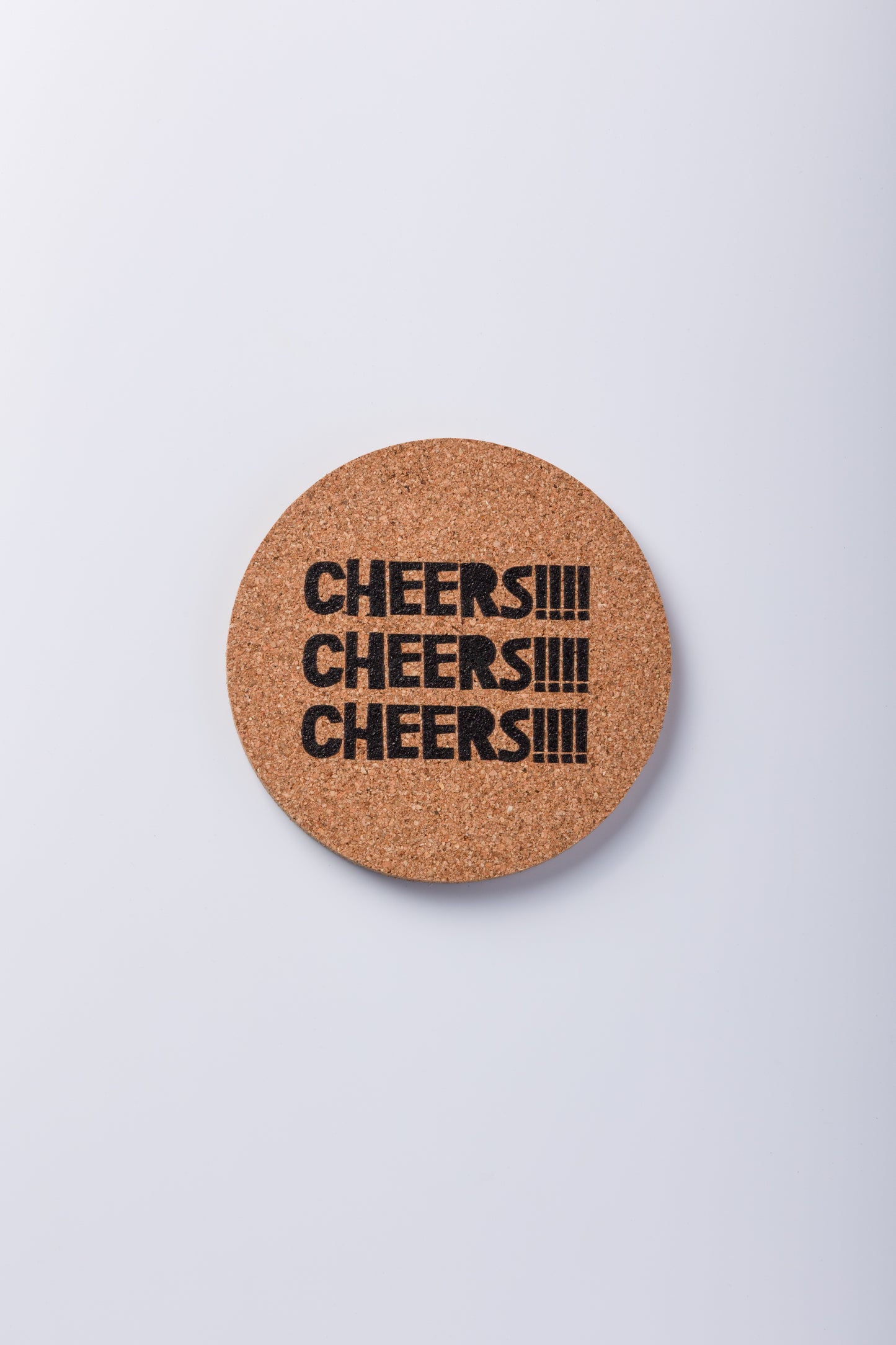 cheers cork sheet coasters