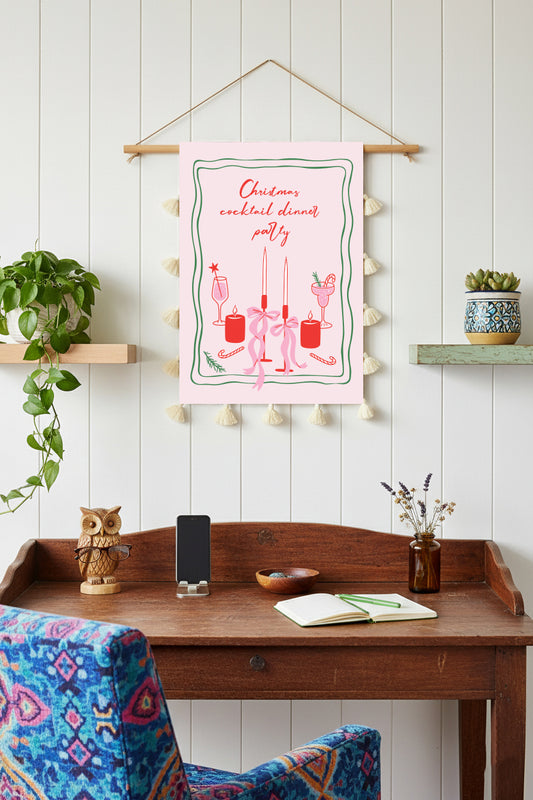 Cocktail Dinner Wall Tapestry