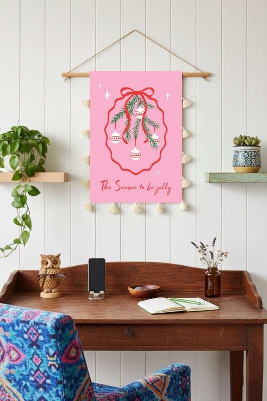 Jolly Season Wall Tapestry
