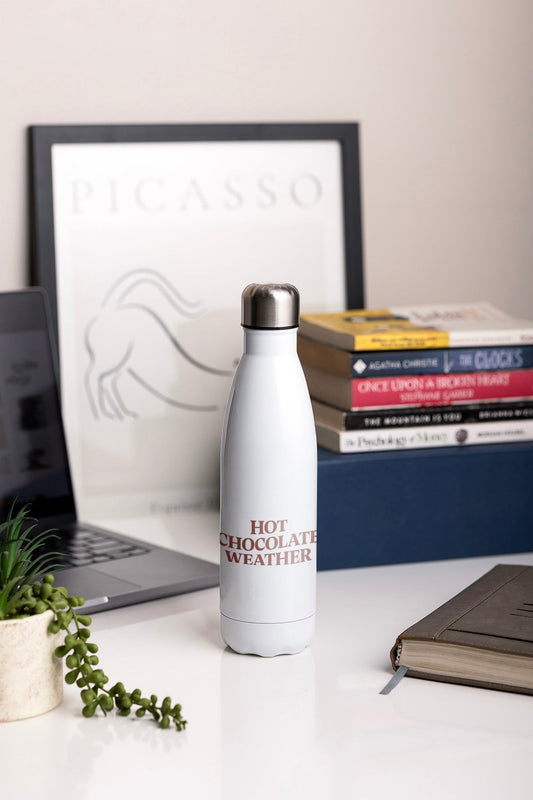 Hot Chocolate Weather Cola Bottle - White