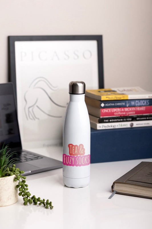 Tea & Fuzy Socks Cola Bottle - White